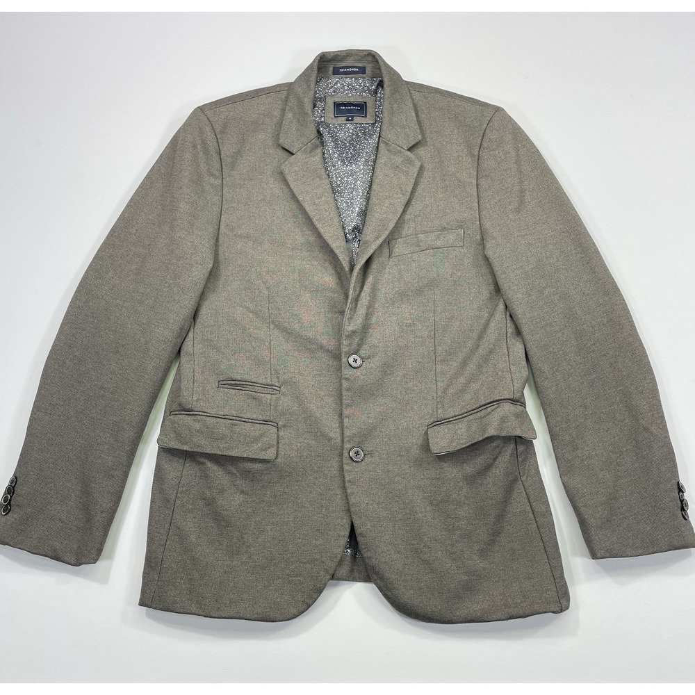 7 Diamonds Blazer Sport Coat Men's Medium Grey Brown Tint 2 Button As Is